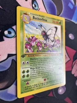 Pokemon Butterfree 1st Edition 33/64 Uncommon Jungle LP/NM - Image 2
