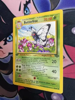 Pokemon Butterfree 1st Edition 33/64 Uncommon Jungle LP/NM - Image 3