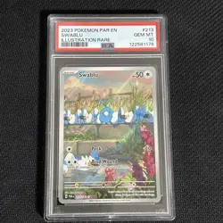 2023 Pokemon TCG Paradox Rift Swablu #213/182 PSA 10 GEM MT Illustration Rare - Image 1