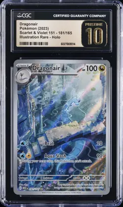2023 POKEMON SCARLET & VIOLET ILLUSTRATION RARE #181 DRAGONAIR CGC 10 PRISTINE - Image 1