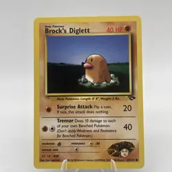 Pokemon Card Brock's Diglett 67/132 Gym Challenge Common Unlimited LP - Image 1