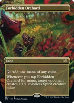 Forbidden Orchard (Borderless) -Foil Near Mint MTG Double Masters 2022 - Image 1