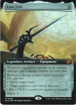 MTG: Thunder Junction: The Big Score: Foil Extended Art Lost Jitte: LP Condition - Image 1
