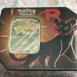 Pokemon Team Rocket Factory Sealed Tin Box -Persian Ex - 5 Booster Packs - Image 1