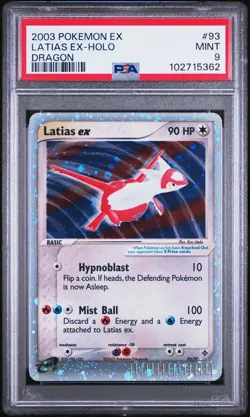 2003 POKEMON EX DRAGON #93 LATIAS EX-HOLO PSA 9 - Image 1