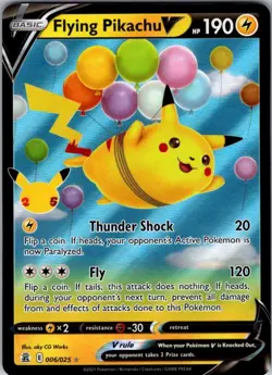 2021 Pokemon TCG - Celebrations - Flying Pikachu V 006/025 Holo - Image 1
