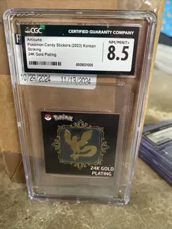 2023 Articuno Pokemon Popping Candy Stickers (Striking) 24K Gold Plate Sticker - Image 1