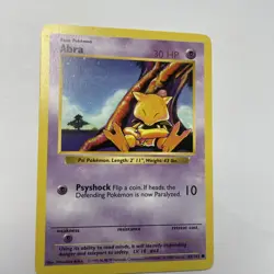 Pokemon TCG Abra 43/102 Shadowless Base Set LP - Image 1