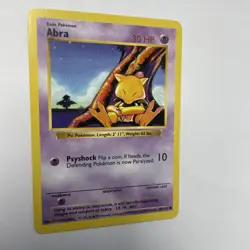 Pokemon TCG Abra 43/102 Shadowless Base Set LP - Image 2