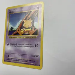 Pokemon TCG Abra 43/102 Shadowless Base Set LP - Image 3