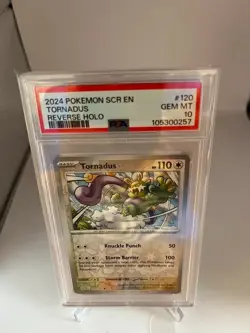Pokemon TCG Tornadus S&V Stellar Crown SCR EN 120/142 Reverse Holo PSA 10 GEM MT - Image 1