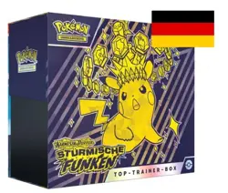 Pokemon Karmesin & Purpur Sturmische Funken Top Trainer Box - Sealed NEU - - Image 1