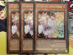 Yu-Gi-Oh! 3x Ash Blossom & Joyous Spring (Secret) (RA01) NM + Bonus Holo! - Image 1