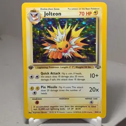 Pokemon First Edition Jolteon Card 4/64 Jungle Holo Raw Ungraded 1st Edition - Image 1
