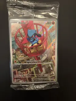 Pokemon TCG Riolu Mega Evolution Promo Holo Card NM/M - Image 1