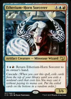 x1 Etherium-Horn Sorcerer MTG Multiple Sets, Same Art R M/NM, English - Image 1