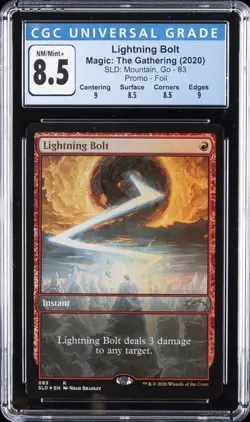 2020 MAGIC: THE GATHERING #83 LIGHTNING BOLT CGC 8.5 - Image 1