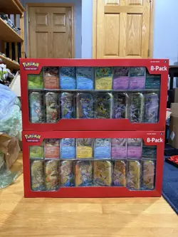 Pokemon Prismatic Evolutions 8-Pack Mini-Tins Promos Costco Bundle, Lot of 2 - Image 1
