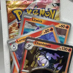 Pokemon Scarlet & Violet Surging Sparks: Premium Checklane Blister Chandelure - Image 3