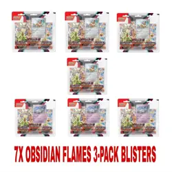 Pokemon TCG: Obsidian Flames 3 Pack Blister x7 | SEALED✅ | FREE P&P✅ - Image 1