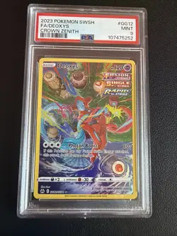 Pokemon 2023 Crown Zenith Full Art DEOXYS #GG12 PSA 9 Mint RARE 3 - Image 1