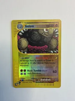Golem 49/165 - Pokemon TCG Expedition Reverse Holo Rare 2002 e-reader - Damaged - Image 1