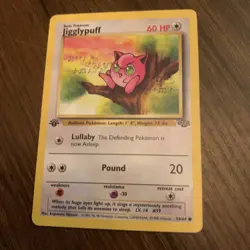 Pokemon TCG Jigglypuff 1st Edition Jungle 54/64 Light Play - Image 1