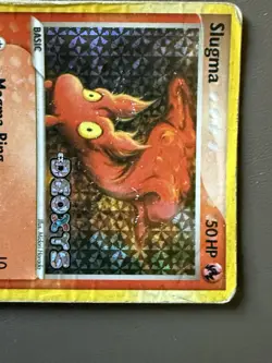 DAMAGED Slugma 75/107 - Pokemon 2005 EX Deoxys Stamped - Reverse Holo DAMAGED - Image 2