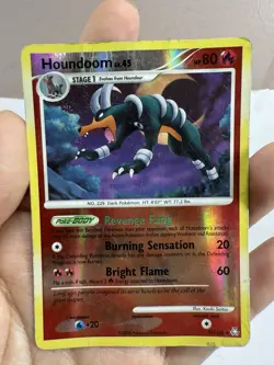 Pokemon Houndoom Legends Awakened 57/146 Reverse Holo Rare *Damaged* - Image 2