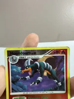 Pokemon Houndoom Legends Awakened 57/146 Reverse Holo Rare *Damaged* - Image 3