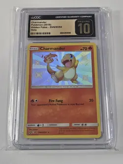 Pokemon Charmander Hidden Fates Holo Rare #SV6 CGC 10 Pristine - Image 1