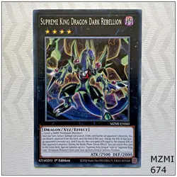 Supreme King Dragon Dark Rebellion - MZMI-EN060 - Rare 1st Edition Yugioh - Image 1