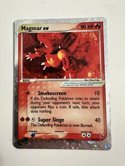 Pokemon Card - Magmar ex Ruby and Sapphire 100/109 Ultra Rare MP Real Pics - Image 1