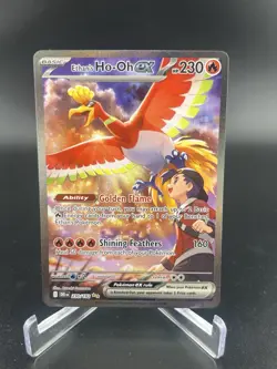 Pokemon Destined Rivals Ethan's Ho-Oh EX Card 230/182 - Image 1