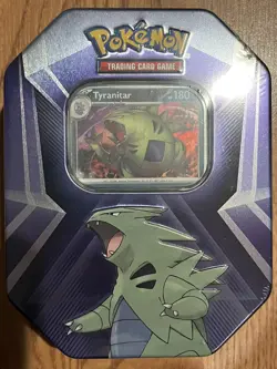Pokemon TCG Trading Card Game Tyranitar Tin Whammy New Sealed 3 Foils 3 Booster - Image 1