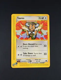 LP+ Tauros 133/165 Reg. Expedition Base Set Pokemon Card - Image 1