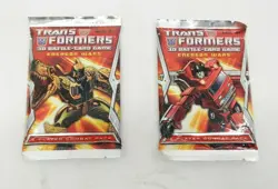 TRANSFORMERS 3D BATTLE CARD ENERGON WARS GAME Wizards SEALED 2 Pack TY - Image 1