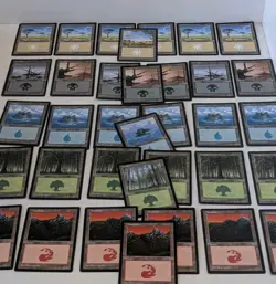 Magic The Gathering MTG Portal Basic Lands NM/LP 35 Cards 7 Of Each Type - Image 1