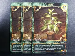 Resident Evil Deck Building Game 3x Green Herb Replacement Card Part Rare DBG - Image 1