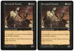 Stronghold Assassin x2 2x 1998 Stronghold Black Rare Creature MTG NM AZ2 - Image 1