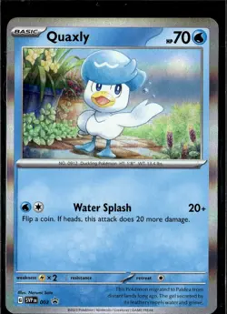 Pokemon Quaxly SVP 003 Holo Scarlet Violet Black Star Promo - Image 1