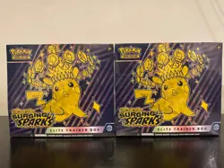 Pokemon TCG 2x Scarlet & Violet Surging Sparks Sealed Elite Trainer Box ETB - Image 1