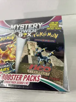 POKEMON MYSTERY POWER BOX (5 BOOSTER PACKS) CHASE PACK SEEDED 1:10 RARE!!! - Image 2