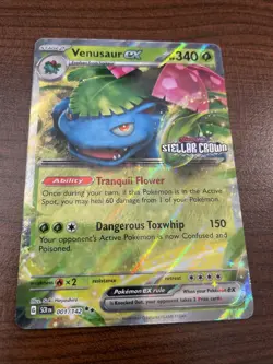 Pokemon TCG Venusaur EX Holo Double Rare Stellar Crown 001/142 NM/M Condition - Image 1