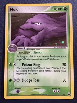 Muk 11/92 Pokemon 2006 EX Legend Maker Holo Rare LP - Image 1