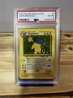 2001 POKEMON NEO REVELATION #1 AMPHAROS-HOLO PSA 6 EX-MT - Image 1