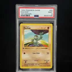 Machop #52 1st Edition Base Set 1999 Pokemon Game PSA 9 💪🏼 - Image 1