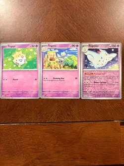 Togepi Evolution Line Pokemon Bundle - Togepi, Togetic, Togekiss - NM/M Lot - Image 1