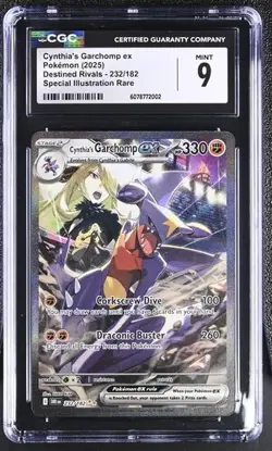 CGC 9 - 2025 Pokemon English Cynthia's Garchomp ex Destined Rivals 232/182 SIR - Image 1