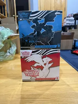 Pokemon Black Bolt and White Flare ETB Elite Trainer Box, Set of 2, Sealed - Image 1